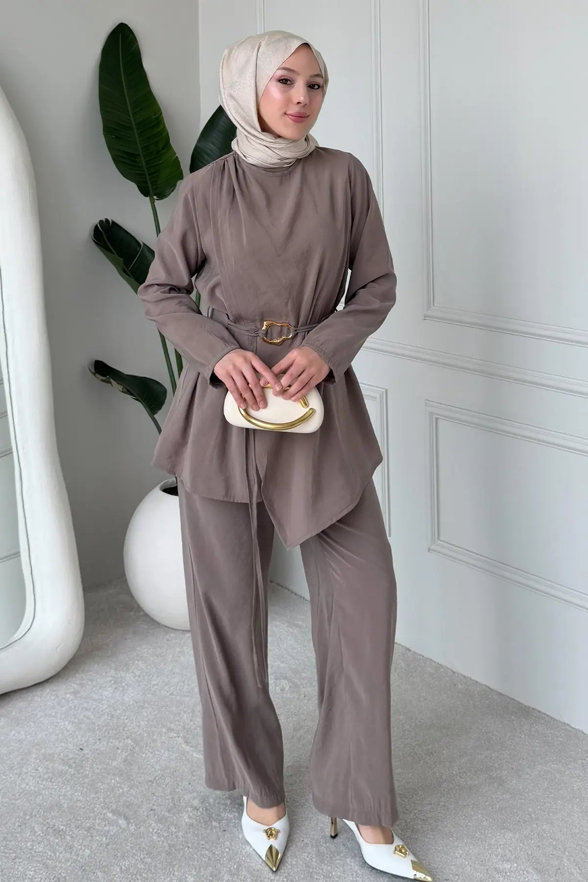 Buckled Two-piece Set | Vison – NEOMODEST product image 3
