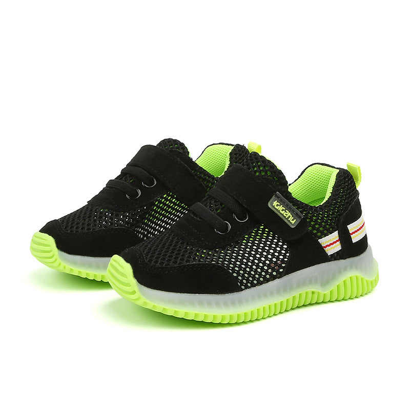 Children’s Breathable Mesh Sports Shoes - Black / 20 - Sports shoes