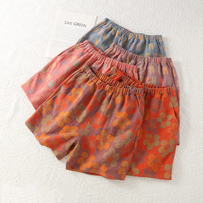 Summer Retro Jacquard Shorts