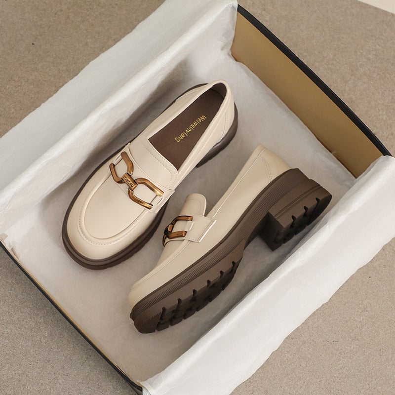 Damen-Pumps mit dickem Absatz und weicher Sohle