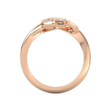 Diamant Pfirsich Herz Roségold Ring