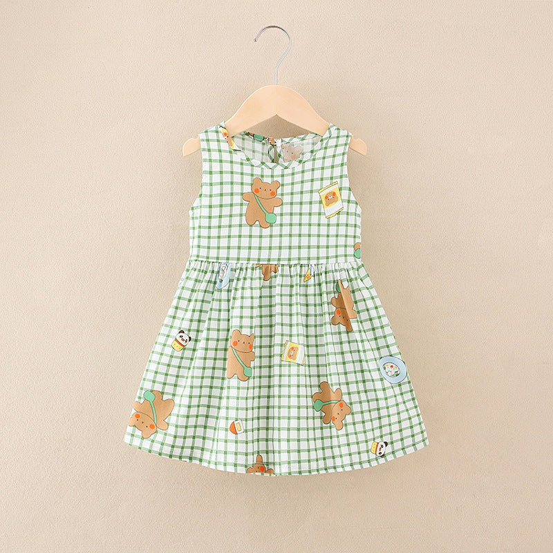 Mädchenkleid mit A-Linien-Rock, Sommerkleid für Kinder