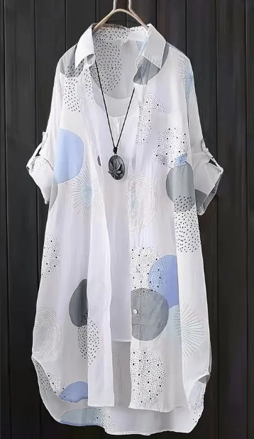 Geometric Printed Blouse For Women