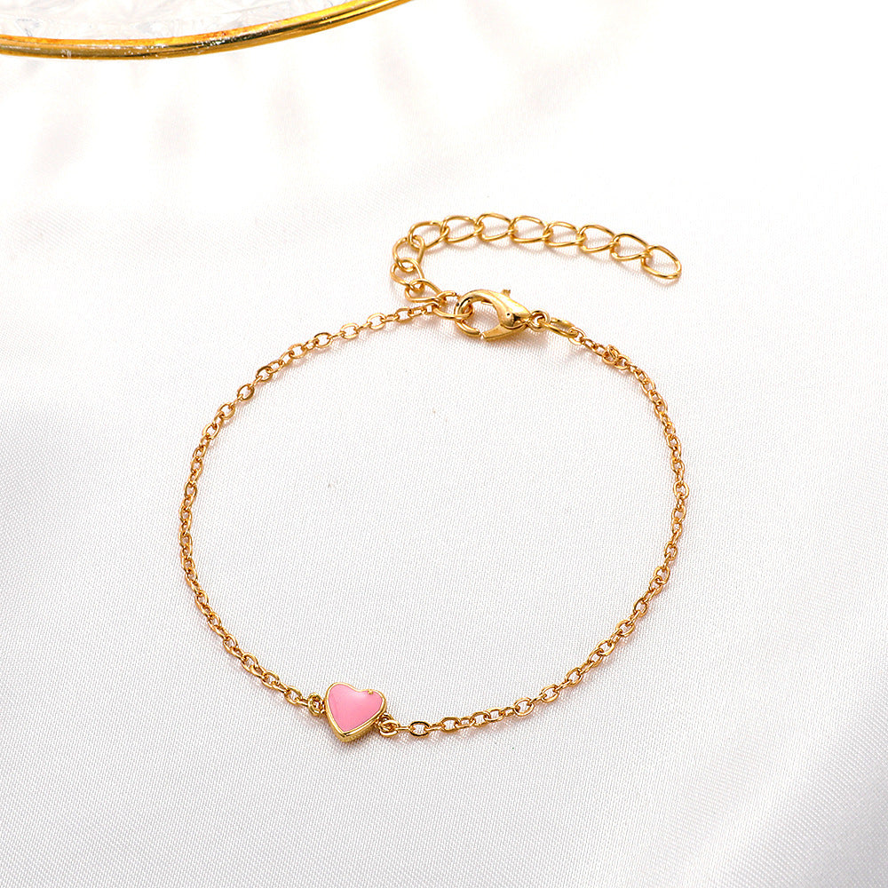 Pfirsichherz Armband, Valentinstagsgeschenk