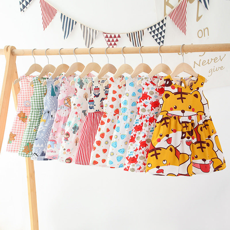Mädchenkleid mit A-Linien-Rock, Sommerkleid für Kinder