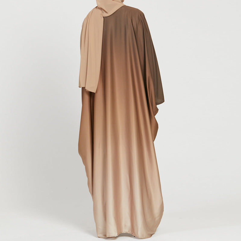 Elegant Tie-dye Gradient Abaya - Abaya