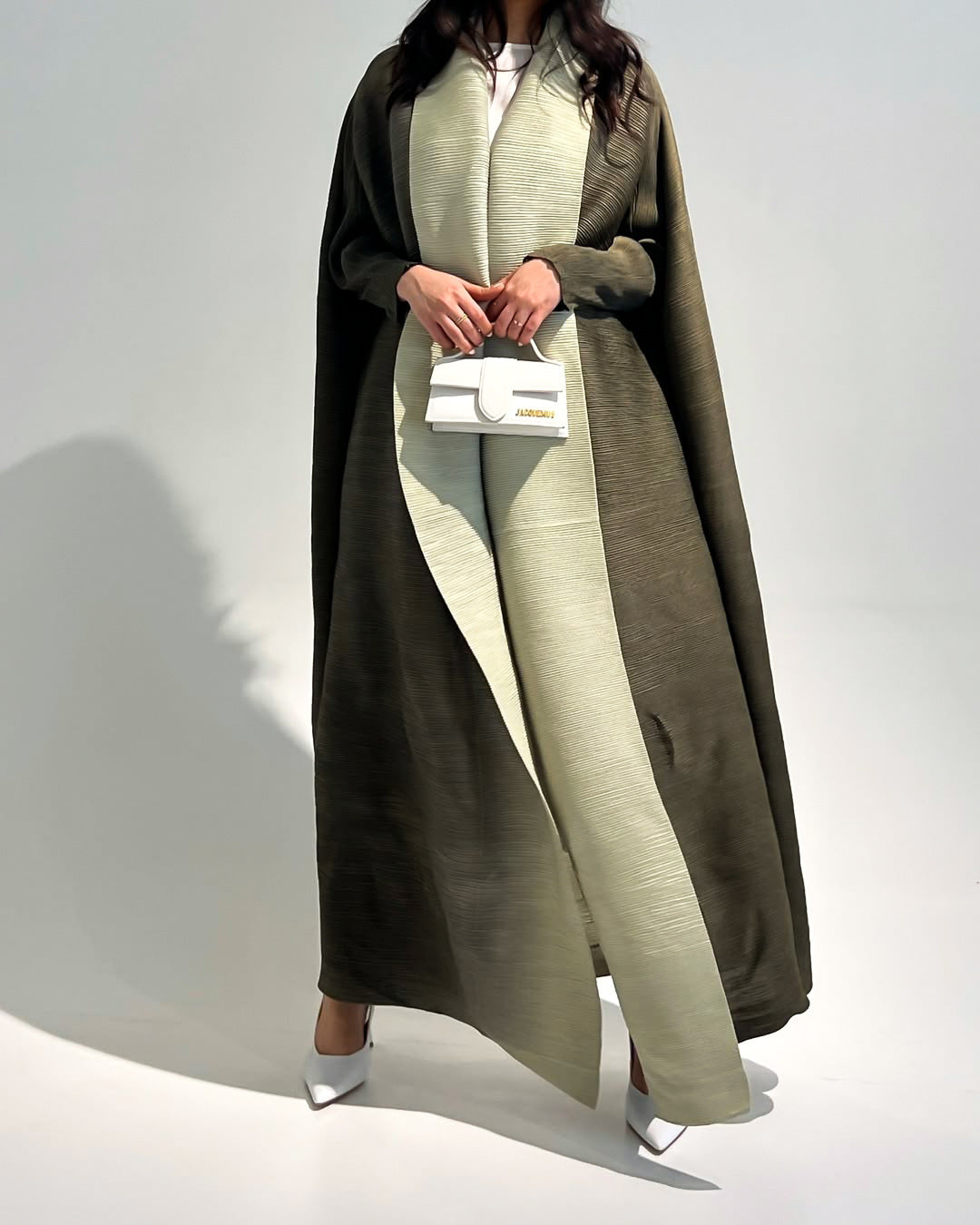 Fashionable Gradient Abaya Cape - Green / Free Size - Abaya