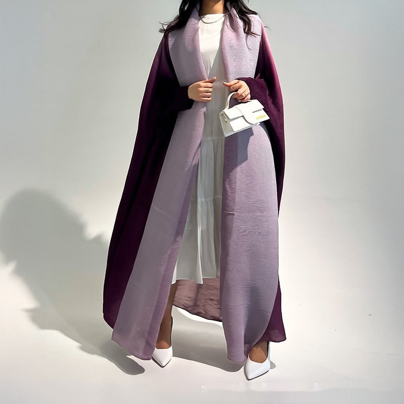 Fashionable Gradient Abaya Cape - Purple / Free Size - Abaya