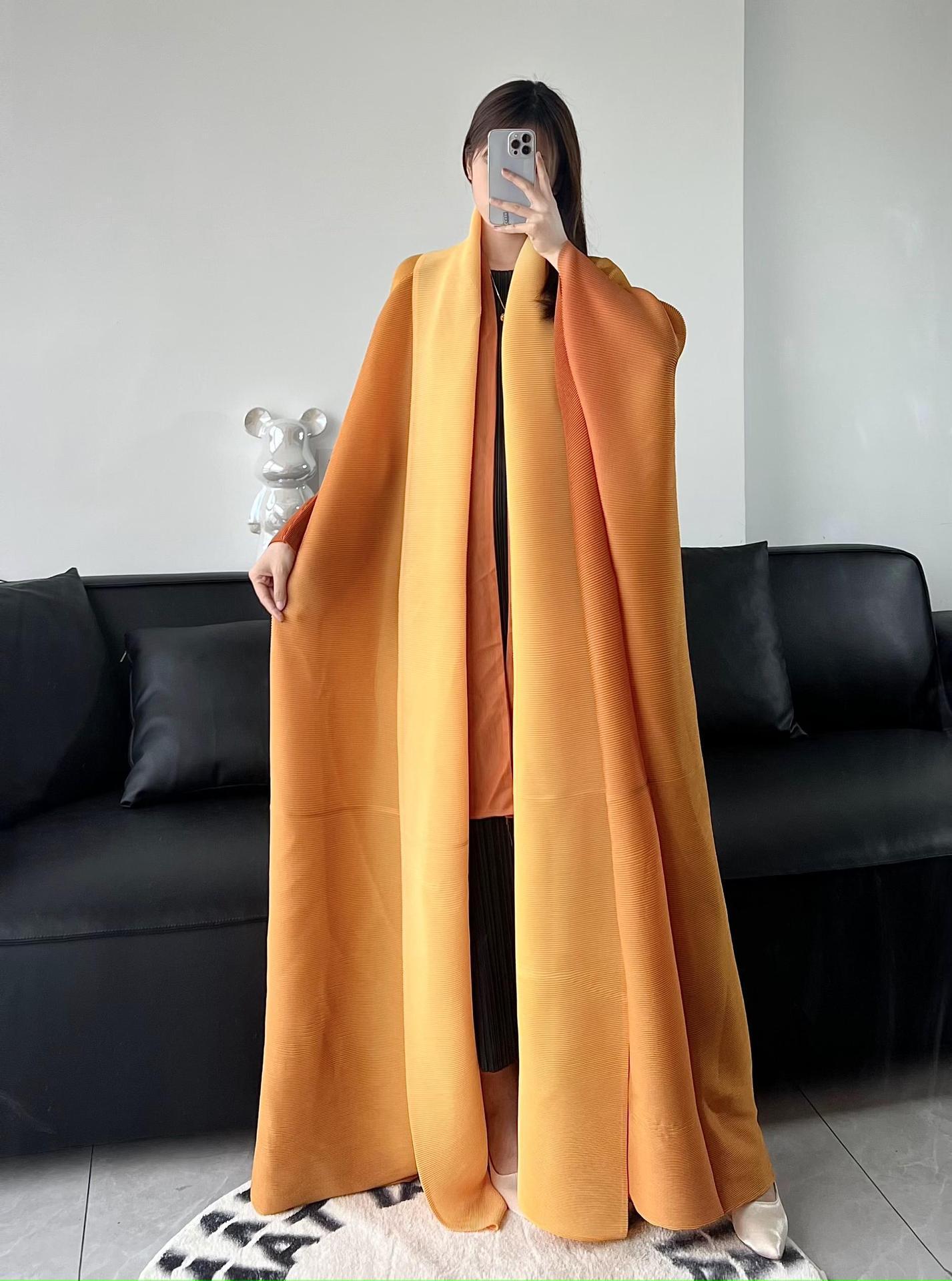 Fashionable Gradient Abaya Cape - Yellow / Free Size - Abaya