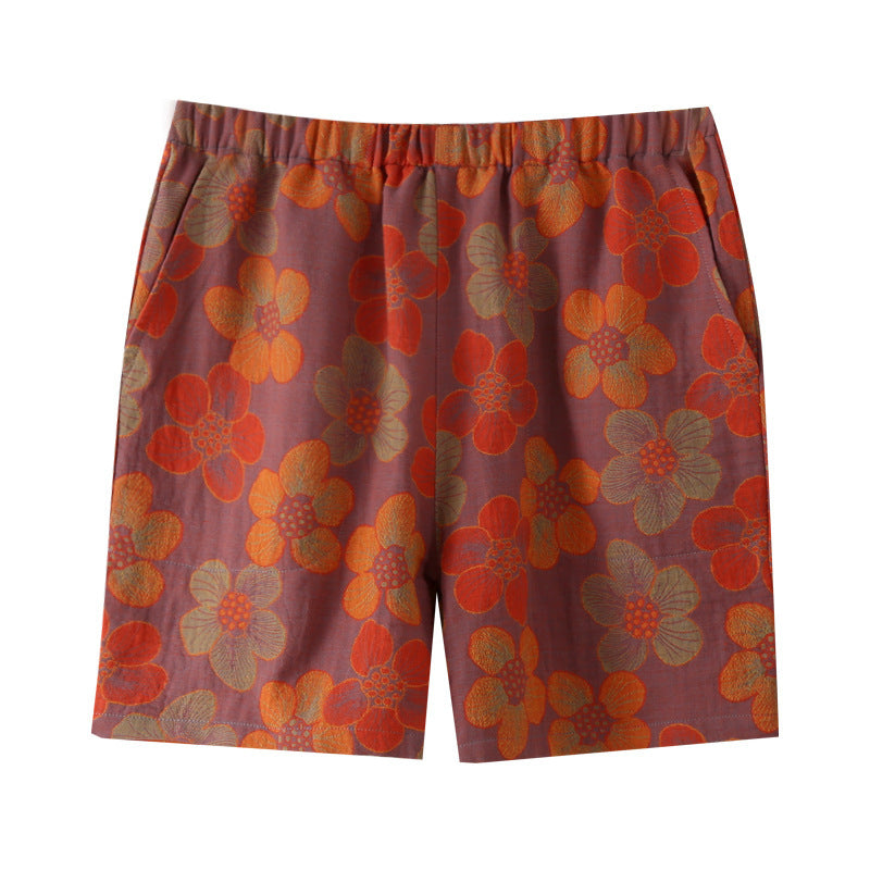 Summer Retro Jacquard Shorts