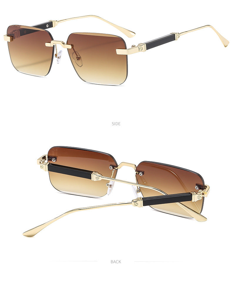 Frameless Trimming Fashion Sunglasses - C1 - Sunglass