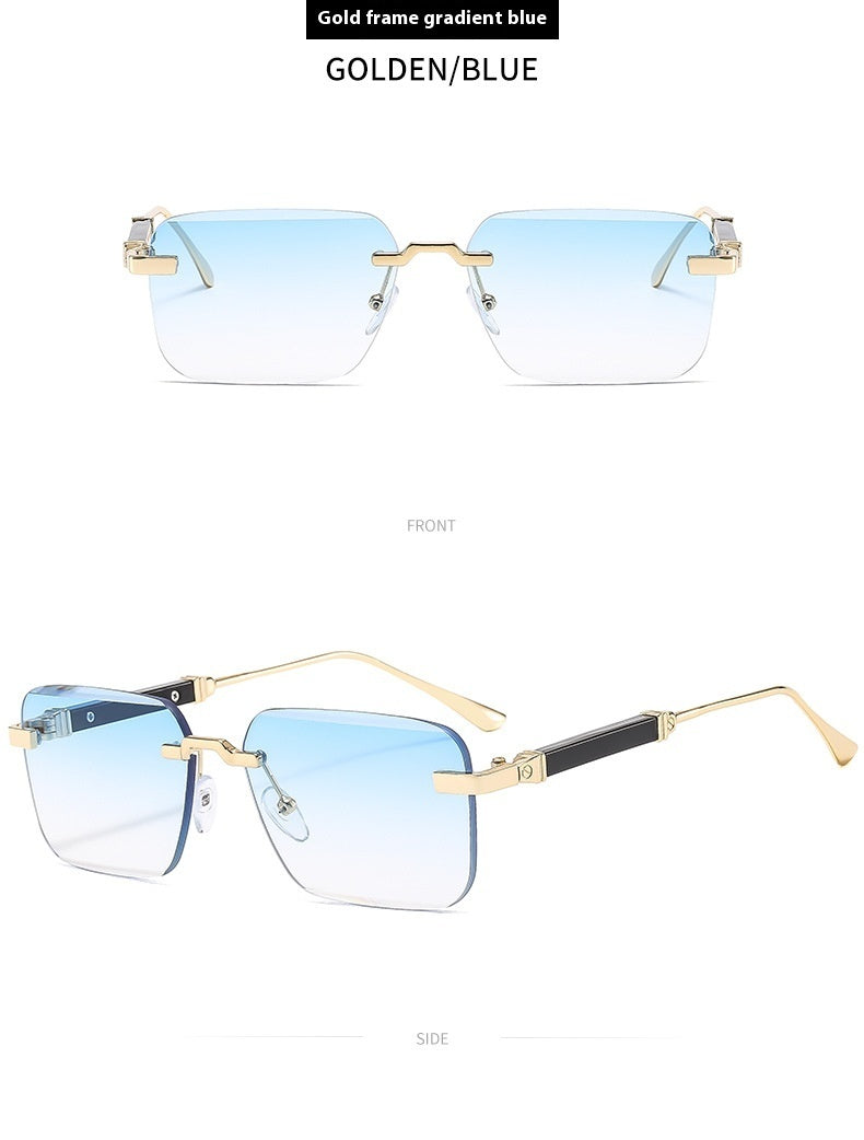 Frameless Trimming Fashion Sunglasses - C2 - Sunglass