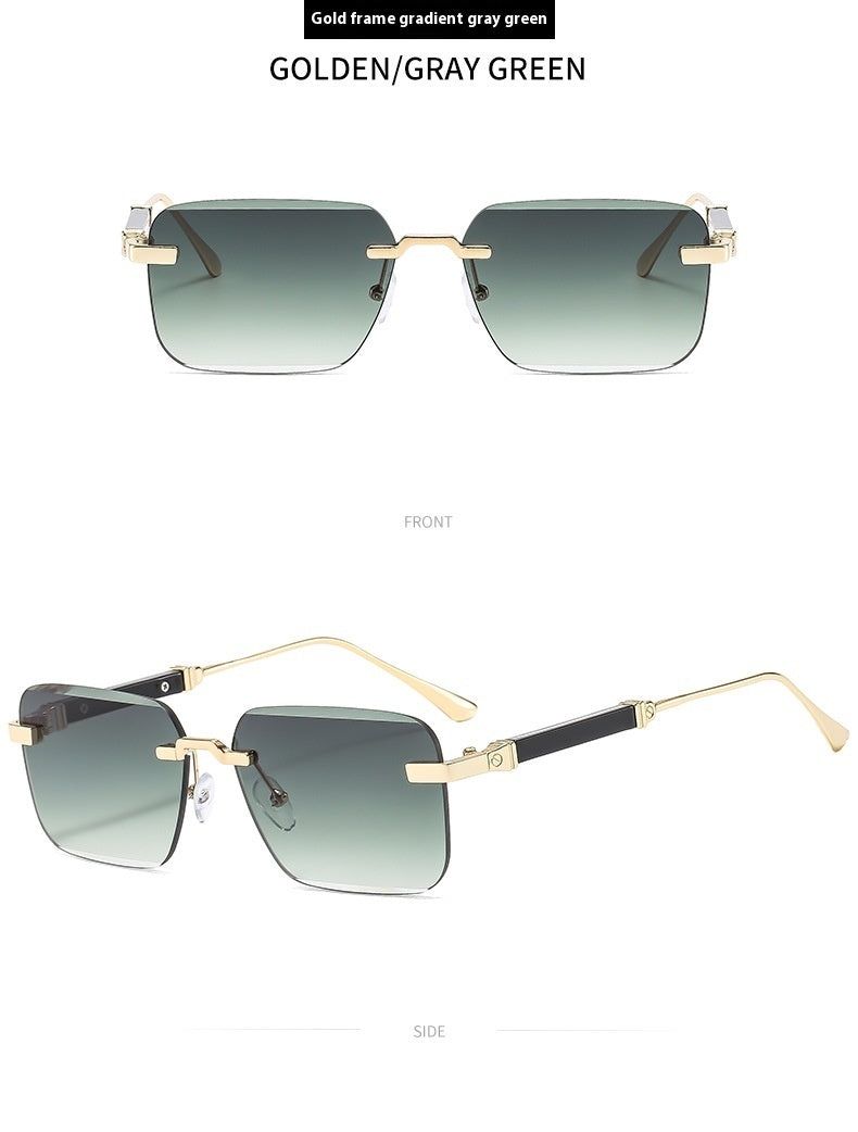 Frameless Trimming Fashion Sunglasses - C5 - Sunglass