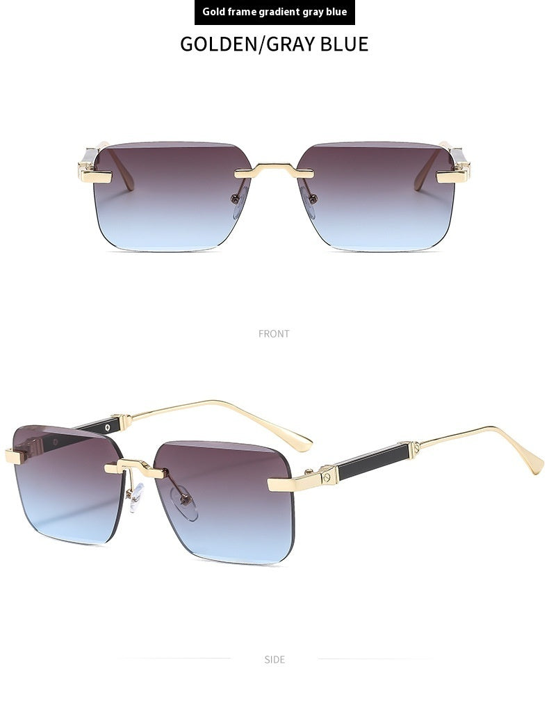 Frameless Trimming Fashion Sunglasses - C6 - Sunglass