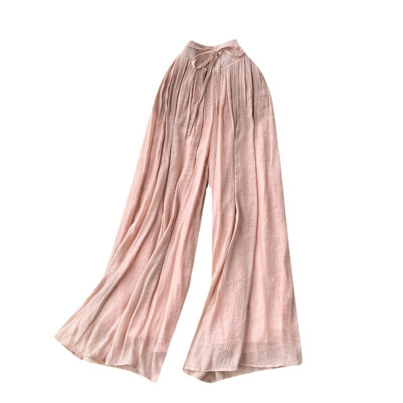 Girls’ Lightweight High Waist Chiffon Pants - Trousers