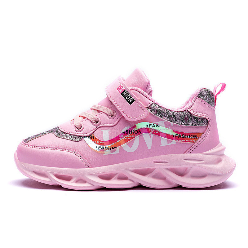 Girls Trendy Shoes Children’s Sports Shoes - Pink / 26 - Girls’ Sports Shoes