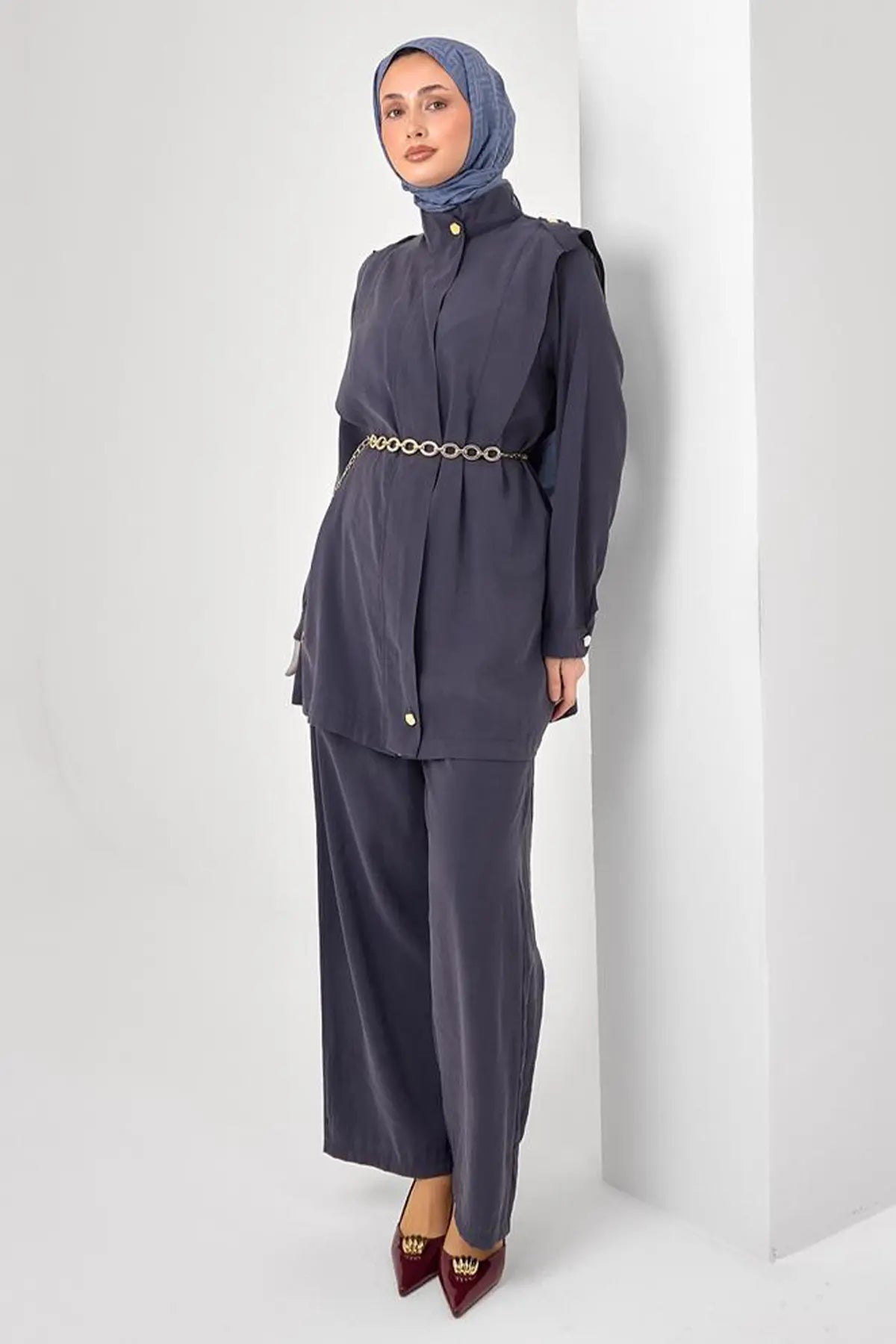 Hijab Two-piece Set | Grey – NEOMODEST product image 4