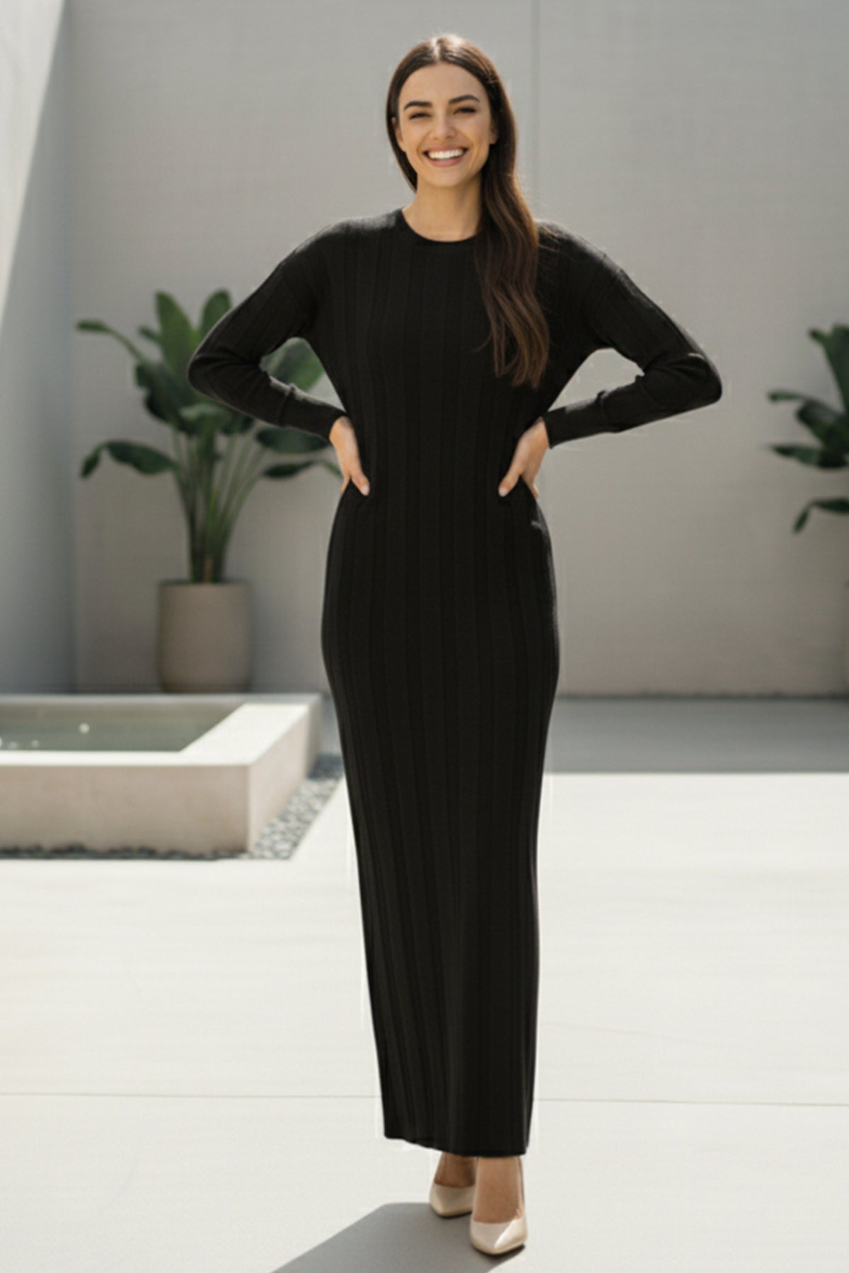 Knitwear Dress | Black – NEOMODEST product image 1