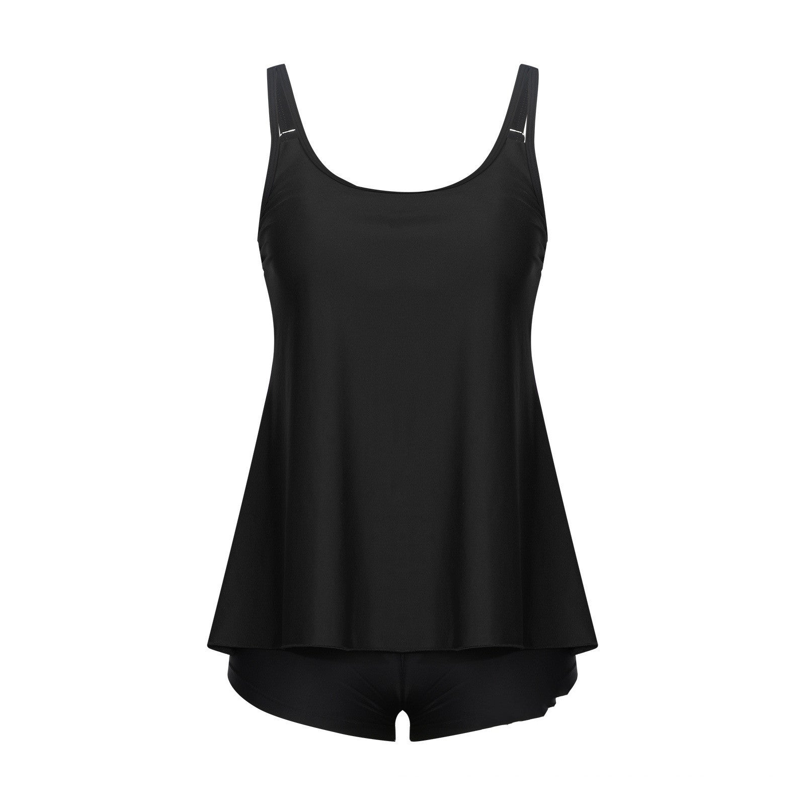 Ladies’ Plus Size Split Swimwear - Black / L - Plus size swimsuit