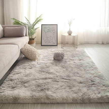 Living Room Carpet Bedroom Bedside and Under Bed Plush Blanket Elegant Floor Mat - Light Grey / 100x160cm - Floor mat
