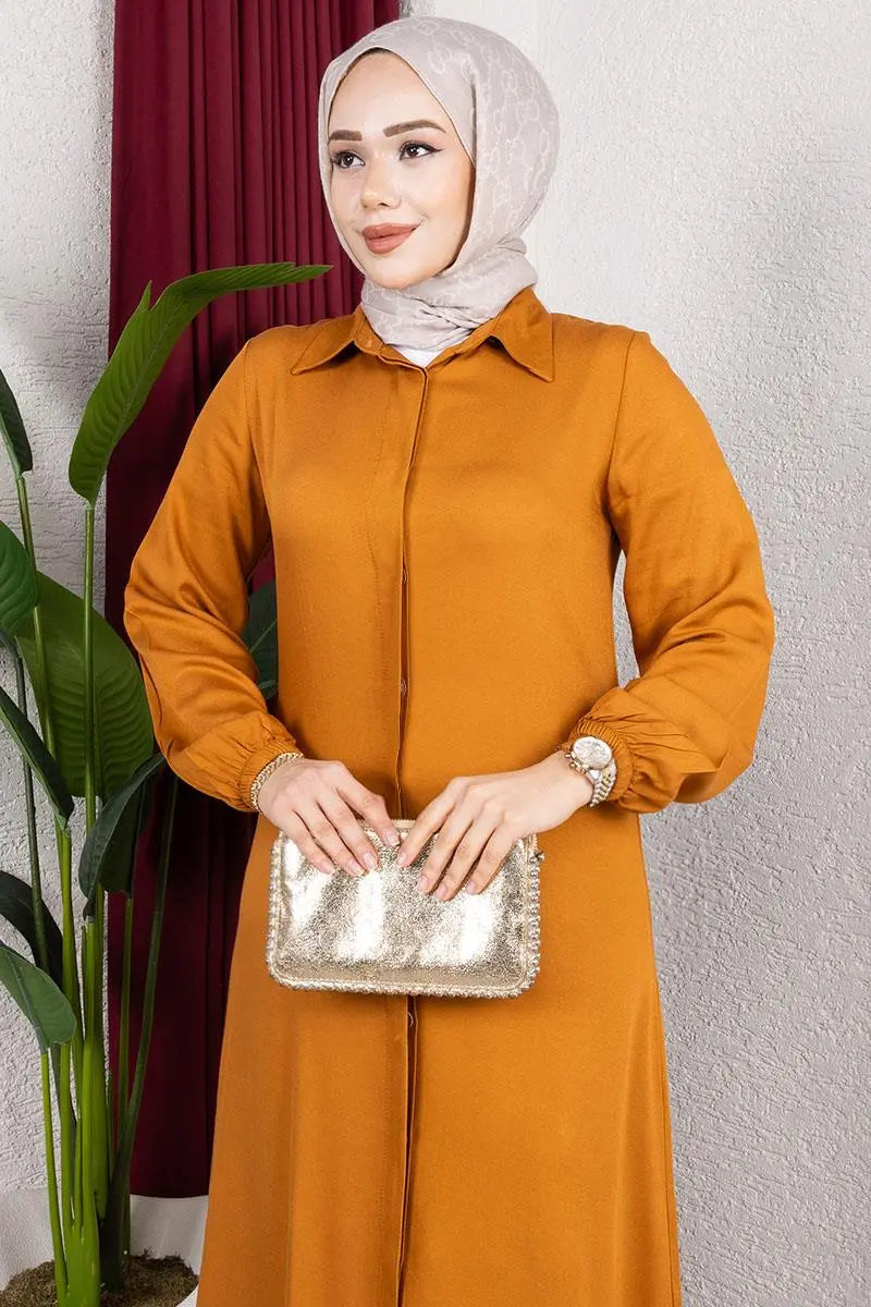 Long Hijab Suit | Orange – NEOMODEST product image 3