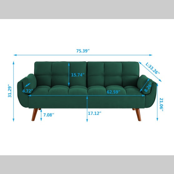 Luxurious Fabric Sofa - Green