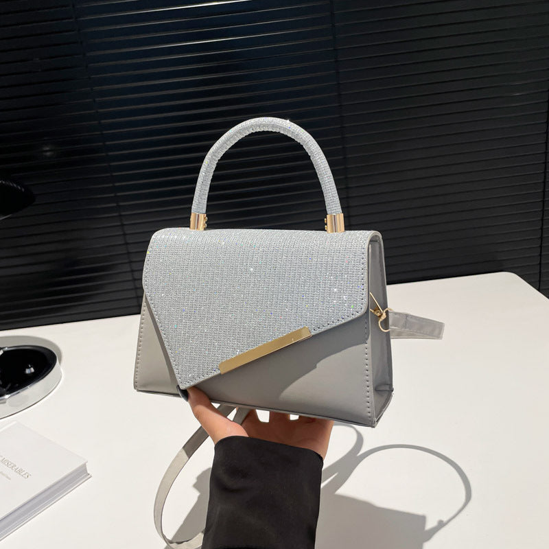 Luxury Design Fashion Handbag - Silver - Bag