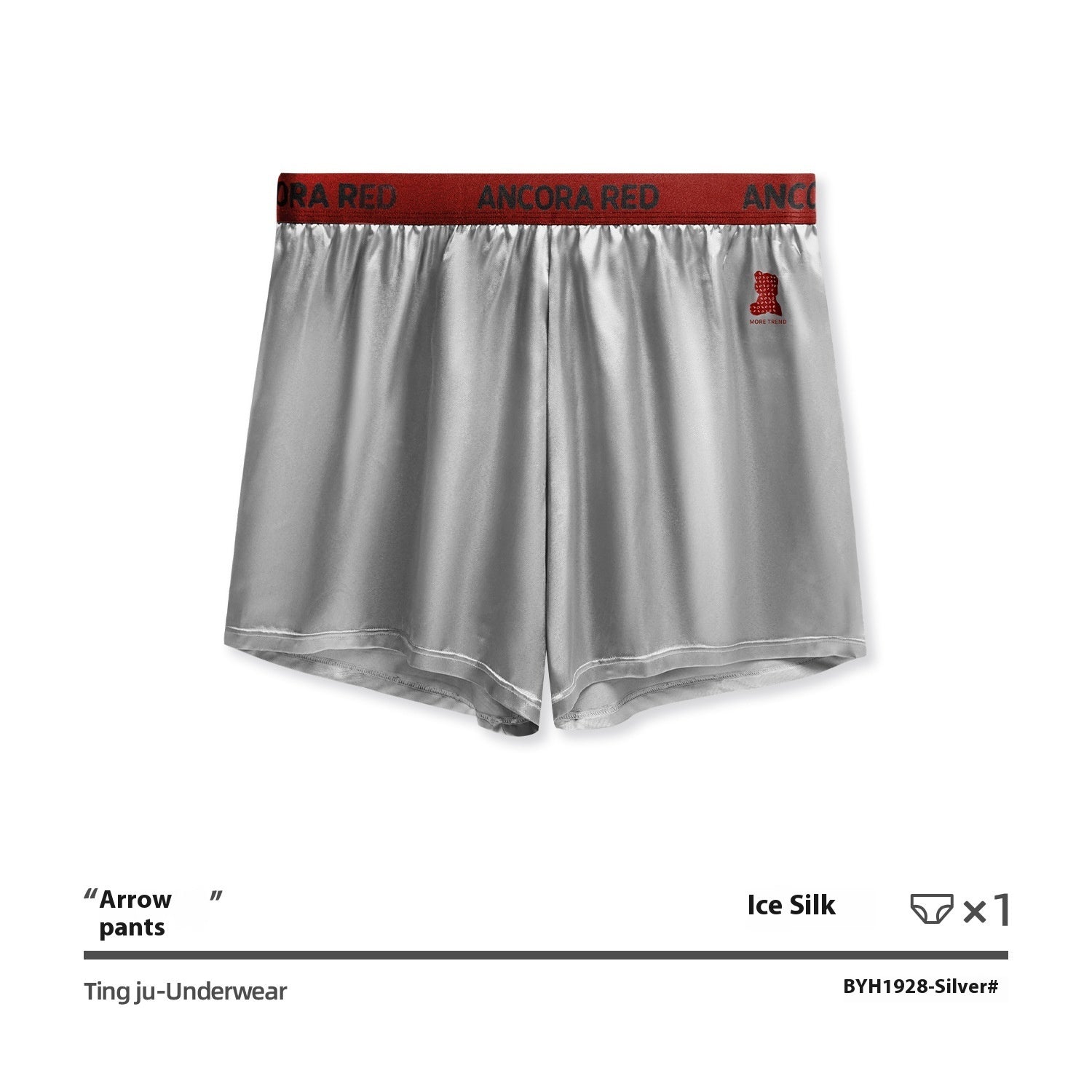 Men’s Boxer Briefs - Silver / L - Men’s shorts