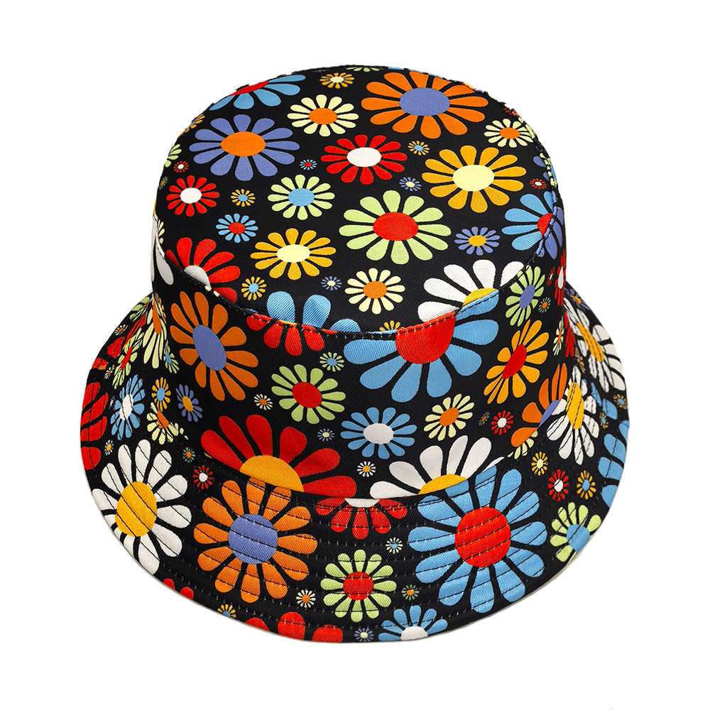 Men’s Colourful Floral Bucket Hat Sun Hat - Flower / M - Men’s Bucket Hat