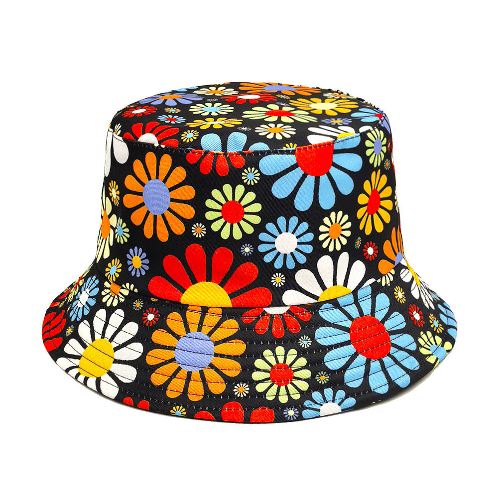Men’s Colourful Floral Bucket Hat Sun Hat - Flower / M - Men’s Bucket Hat