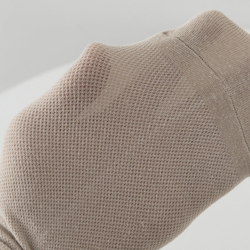 Men’s Solid Colour Breathable Boat Socks Sweat Absorbing Low-cut Polyester Socks - Men’s socks