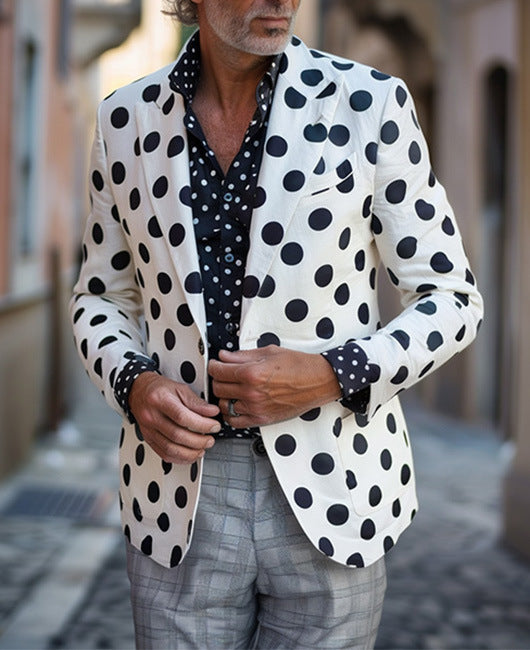 Men’s Two-buttoned Large Pocket Suit Jacket - KXFCBTZ1 Black Buttons Split / 2XL - Men’s Suit Jacket