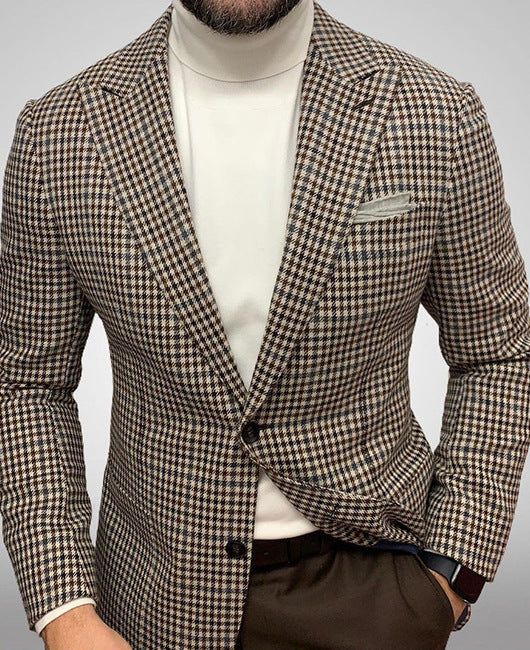 Men’s Two-buttoned Large Pocket Suit Jacket - KXFCBTZ13 Black Buttons Split / 2XL - Men’s Suit Jacket