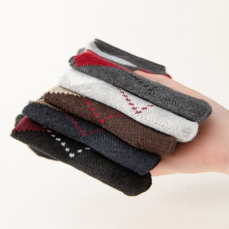 Men’s Wool Lined Premium Socks - Five colors and five pairs / One size - Men’s socks