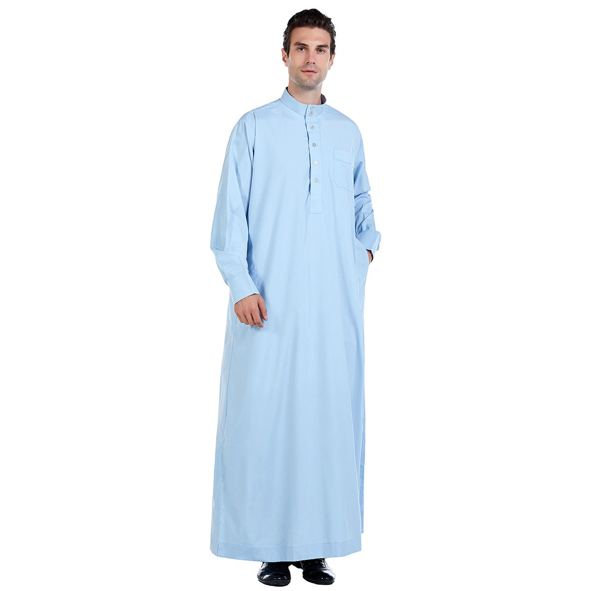 Middle Eastern Men’s Robe Prayer Robe - Sky Blue / 2XL - Men’s Robe