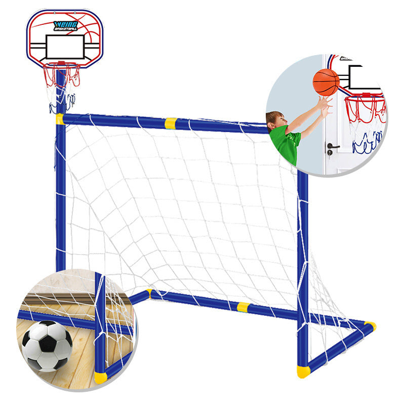 Folding Mini Football Soccer Ball with Goal Post Net - Soccer ball and net suit