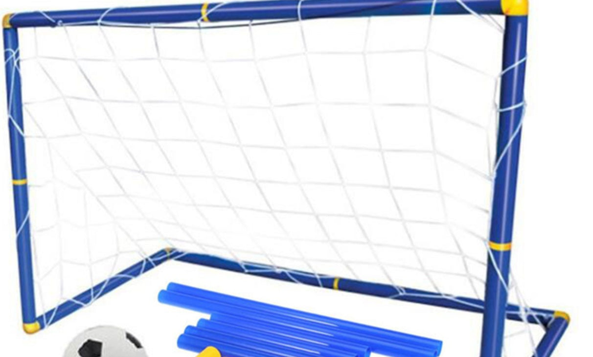Folding Mini Football Soccer Ball with Goal Post Net - Soccer ball and net suit