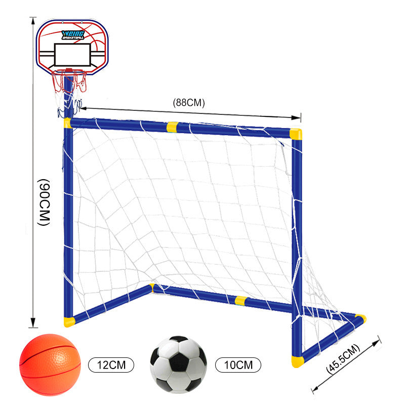 Folding Mini Football Soccer Ball with Goal Post Net - Suit - Soccer ball and net suit