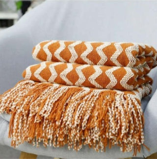 Nordic Knitted Decorative Blanket Luxury Sofa Blanket - Orange / 130x170 - Decorative blanket