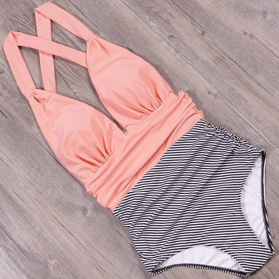 One-piece Size Inclusive Swimsuit - Pink / L - swimsuit