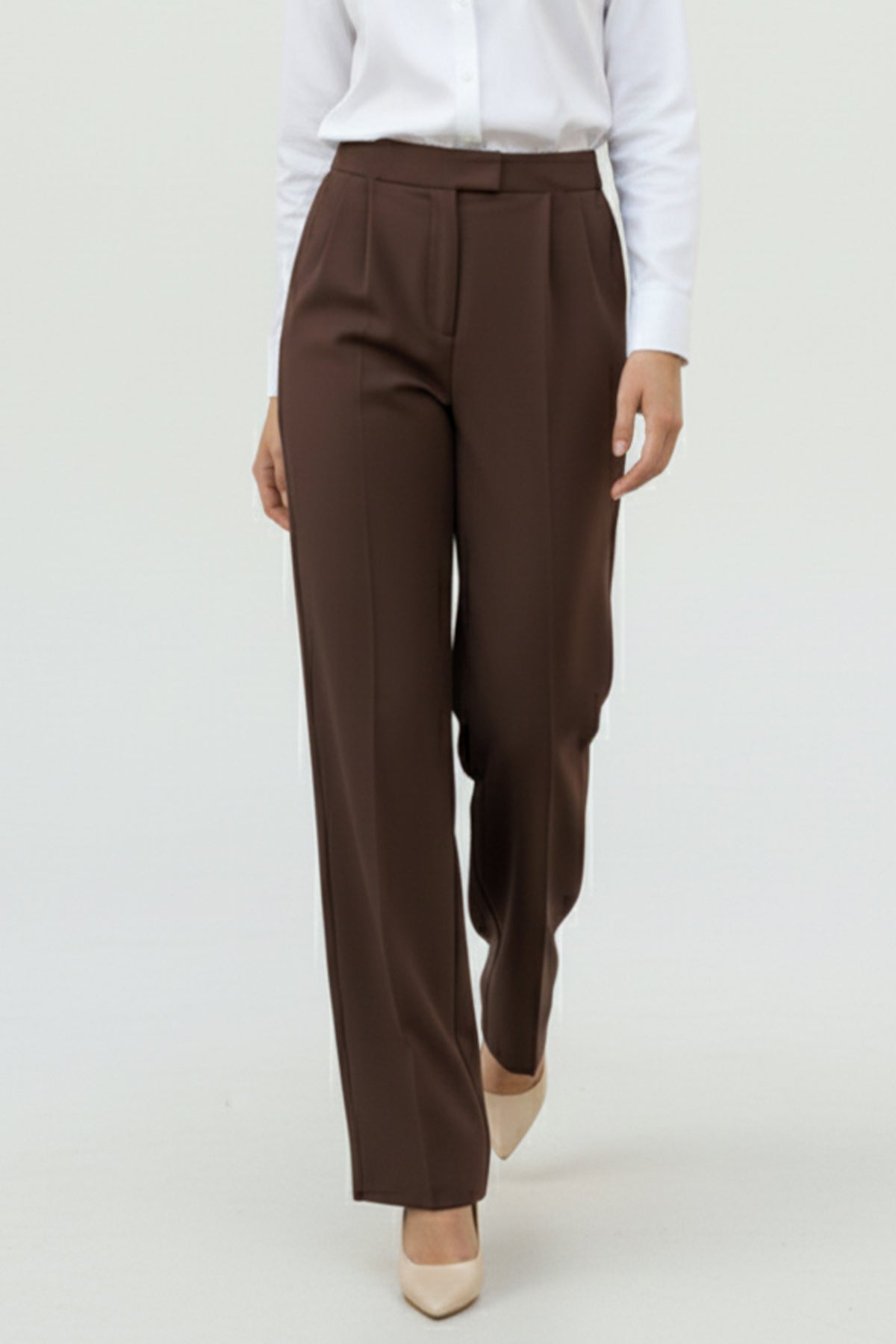 Palazzo Pants With Pockets | Brown – NEOMODEST product image 1