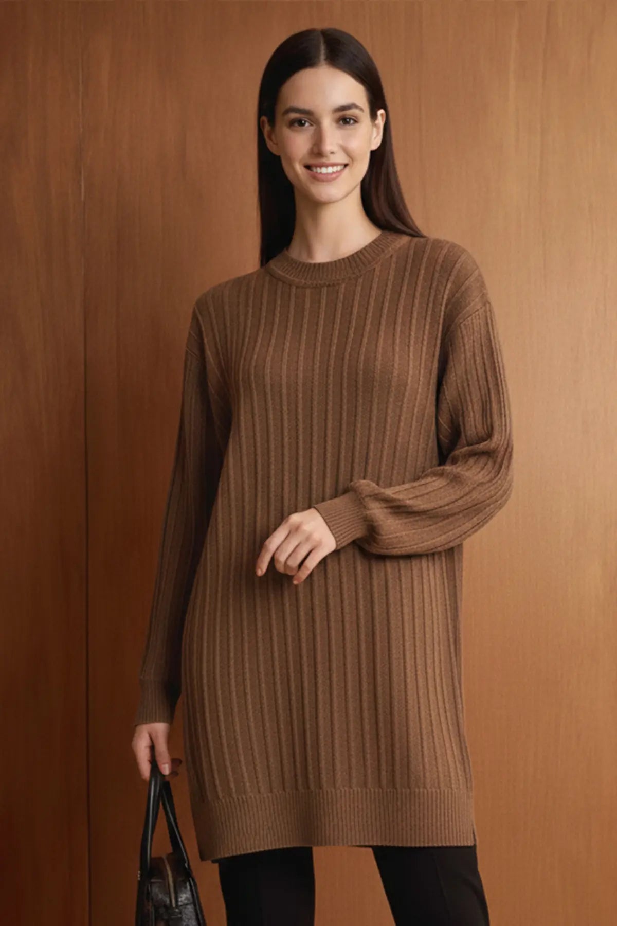 Patterned Tunic | Brown – NEOMODEST product image 2