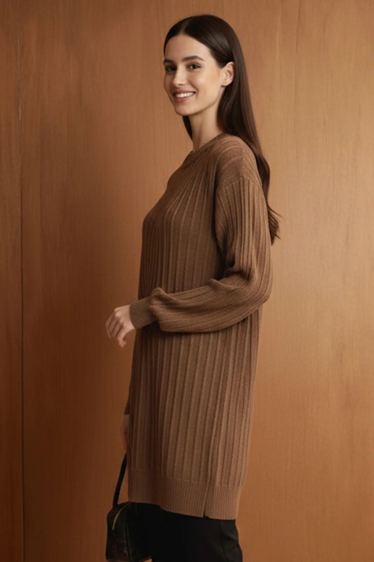Patterned Tunic | Brown – NEOMODEST product image 3