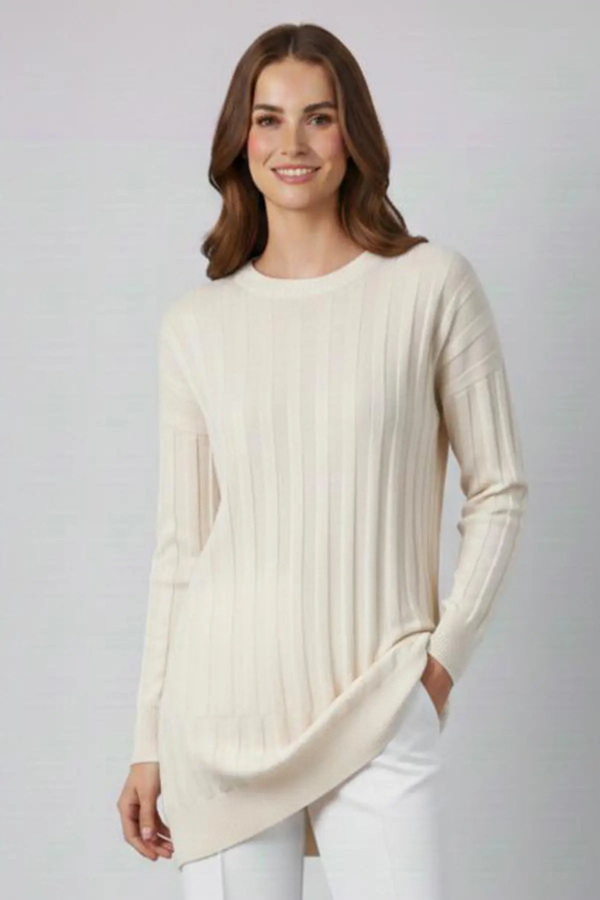 Patterned Tunic | Ecru – NEOMODEST product image 3