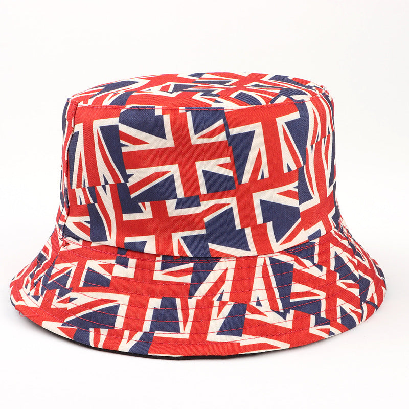 Printed Reversible Fisherman Hat Unisex Sun Hat - ColorB / M 56to58cm - Sun Hat