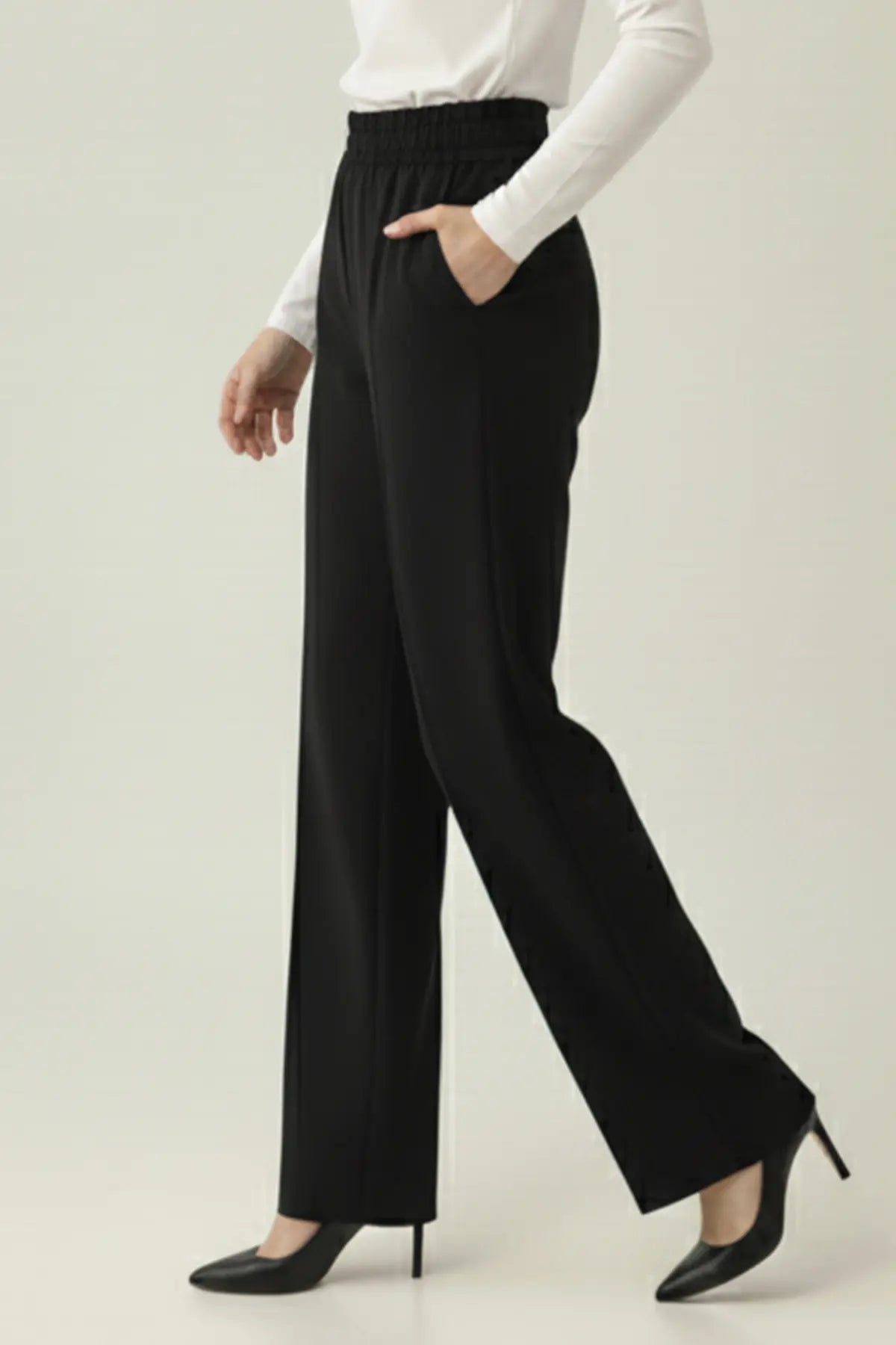 Puffy Scuba Pants | Black – NEOMODEST product image 2