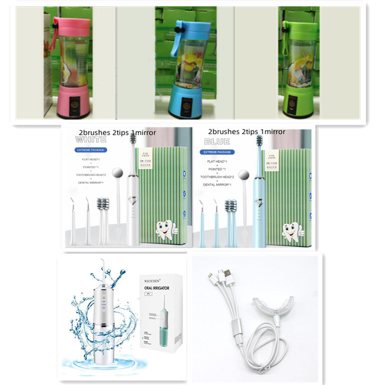 Rechargeable Mini Kitchen Fruit Juice Maker - Set3 / Six Knives - Juice Maker