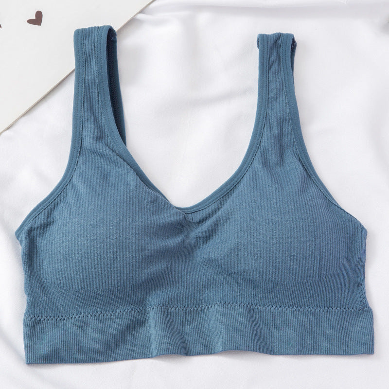 Seamless Push-up Bra Comfortable Bra Breathable and Skin-friendly Elastic Bra - Blue / L - underwear