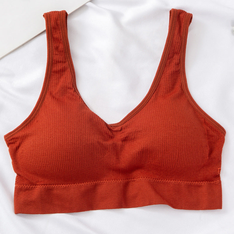 Seamless Push-up Bra Comfortable Bra Breathable and Skin-friendly Elastic Bra - Caramel Color / L - underwear