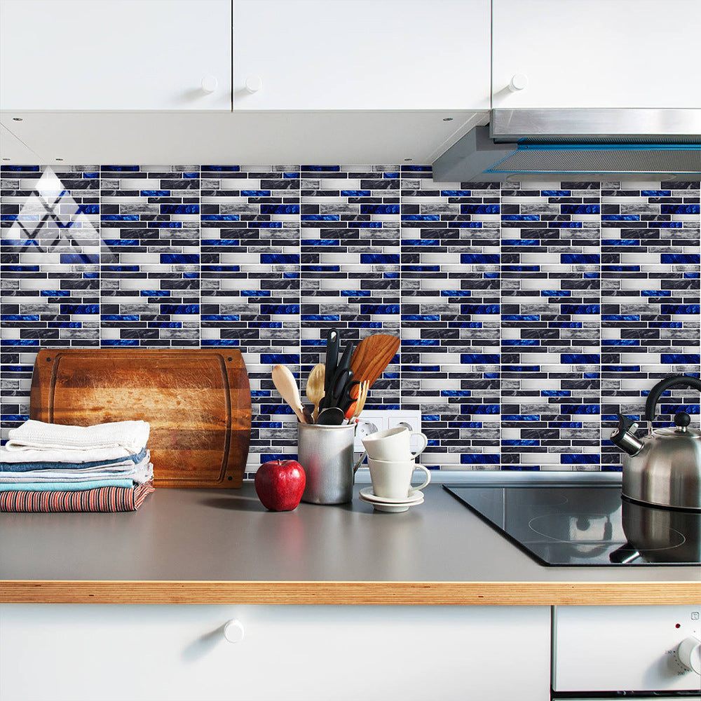 Simulation Marble Embossed Mosaic Pattern Tile Sticker Simulation Tile Stickers for Home & Office - Tile Sticker